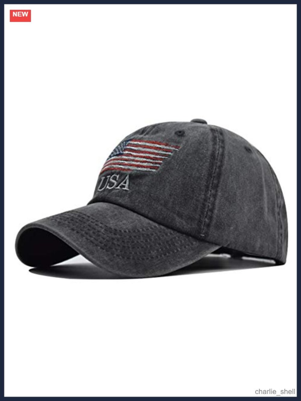 Washed American Flag Baseball Cap Adjustable Unisex Sun Hat Dad Gift